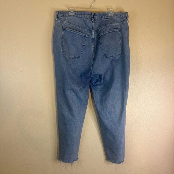 Old Navy Medium Blue extra high rise sky hi straight Jeans 20 - Picture 4 of 4
